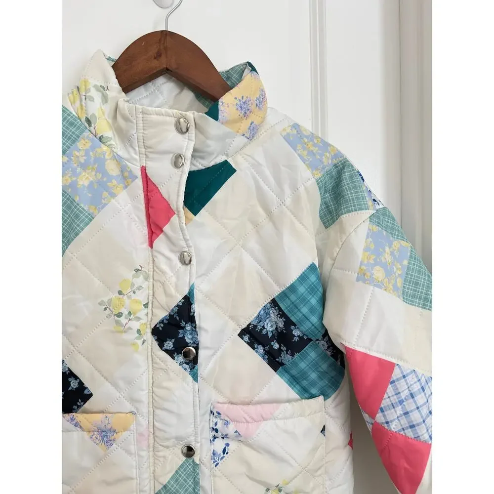 Chelsea & Violet Girls Patchwork Quilt Puffer Winter Jacket